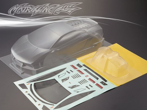 1 set Gallardo LP560 1/10 1:10 drift RC PC body shell lampshade 195mm width Transparent drift body shell RC hsp hpi trax Tamiya ► Photo 1/1