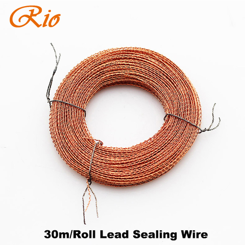 30M/Roll Two Shares Copper Lead Sealing Wire Used With Various Seals Anti-theft Lead Beans ► Photo 1/4