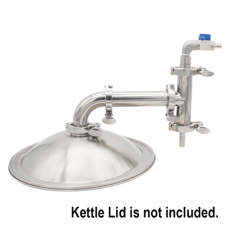Brew Kettle Lid Steam Condenser Homebrew Weldless 1.5