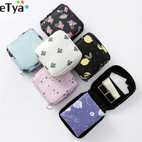 eTya Fashion Women Small Cosmetic Bags Travel Mini Sanitary Napkins Make Up Coin Money Card Lipstick Storage Pouch Bags Case ► Photo 1/6
