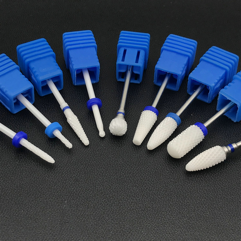 1pc Medical Grade Dental Hard Zirconia Cutter and White Ceramic Drill Bits Cuticle Rotary Milling Cutters for Manicure Pedicure ► Photo 1/6