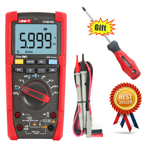 UNI-T UT15B PRO / UT17B PRO True RMS Digital Multimeter Substitute For Fluke 15B+/17B+,VFC,Backlight,CAT Ⅲ 100V/CAT Ⅳ 600V. ► Photo 1/6