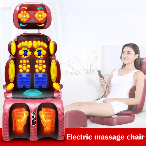 Electric cushion Cervical spine massager multi-function body vibration kneading chair cushion household massage pillow 220v ► Photo 1/6