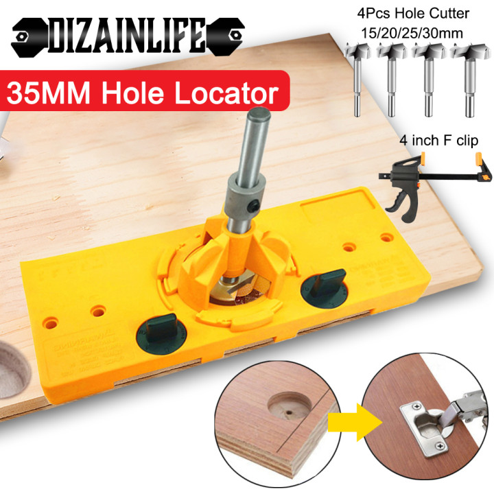 35MM Cup Style Hinge Jig Boring Hole+Forstner Bit Wood Cutter Woodwork DIY Tools 