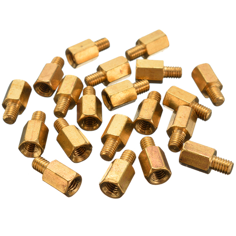 20PCS High Quality M3 6+4mm O4L0 Brass Standoff Hexagonal Spacer For PC Case PCB Board Motherboard Fastener Screw ► Photo 1/6