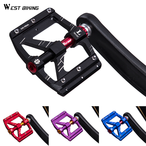 WEST BIKING Aluminum Alloy Bicycle Pedals Ultralight MTB Road Bike Pedals 9/16