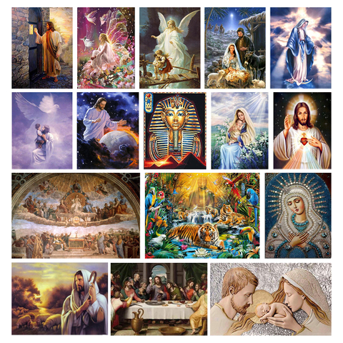 5D DIY Diamond Embroidery Religious Statue Diamond Painting Home Decor Jesus Egypt Pharaoh Mosaic Picture Gift Round/Square Dril ► Photo 1/6