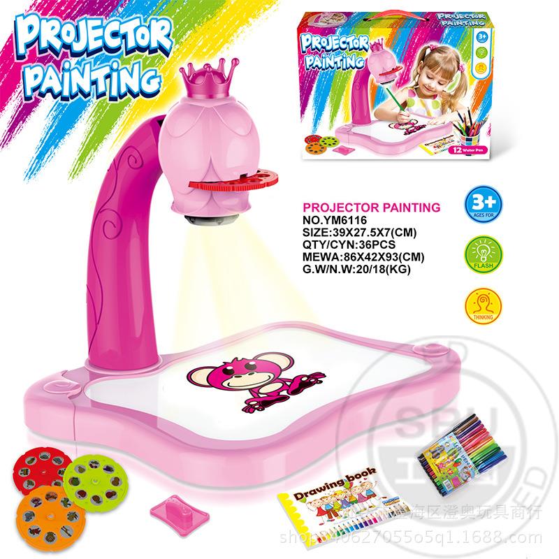 Kids Projector Drawing Table toy Writing Painting Board Desk Arts  Educational Projection Machine Educational Drawing Tools Toy - AliExpress
