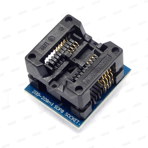 SOIC SOP8 DIP8 Programmer Adapter 200mil OTS-20-1.27-01 Socket for TL866 EZP2010 Hot Offer Components DIY Kit Electronic Kits ► Photo 1/6