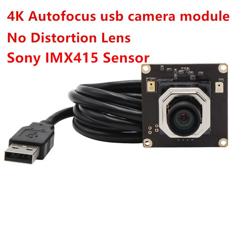 4K 3840x2160 Autofocus USB Camera module 85 Degree No distortion Lens CMOS Sony IMX415 Video Surveillance Webcam ► Photo 1/6