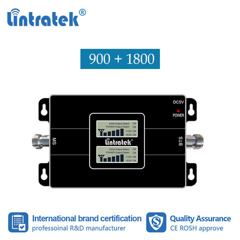 Lintratek 2G 4G 900 1800mhz Double Band Signal Booster LCD Display GSM 900mhz LTE DCS Data 1800 Signal Repeater Amplifier #6 ► Photo 1/6