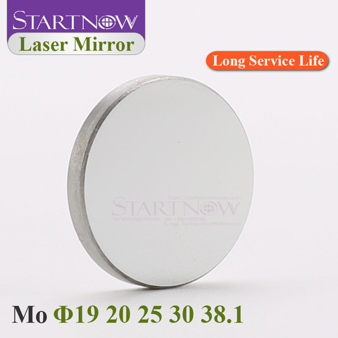 Startnow Mo Laser Reflective Lens 19 20mm 25 30 38.1 THK 3mm Optic Laser Reflector Mirrors For 40W CO2 Cutting Machine Carving ► Photo 1/6
