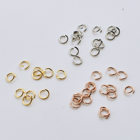 100pcs/lot 0.8x4/0.8x5/0.8x6mm Stainless Steel Open Jump Rings Gold Rose Gold Split Rings Connectors for DIY  Jewelry Making ► Photo 1/6