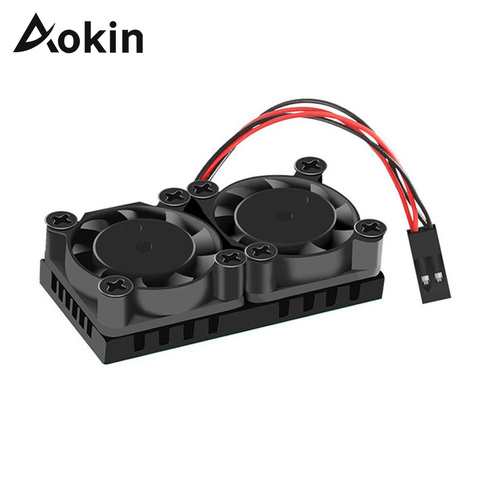 Raspberry Pi 4 B Cooling Dual Fan Kit (2 Fans + Hestsink + Adhesive Tape) + 2 Pcs Heat Sinks for Raspberry Pi 4 B 3 B+ ► Photo 1/6