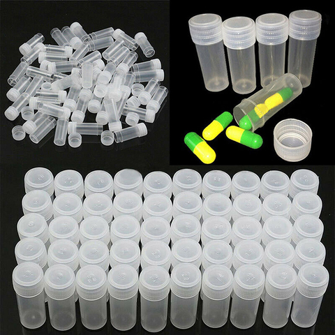 20Pcs 5ml Plastic Bottle Sample Jar 5g Small Barrel Vials Medicine Pill Liquid Powder Capsule Storage Container Packing Bottles ► Photo 1/6