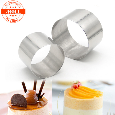 New Small Mini Round Cake Mousse Ring Mold Mould Stainless Steel Bakeware Baking Mold Ring Tools Metal Cake Ring Fashion Kitchen ► Photo 1/6