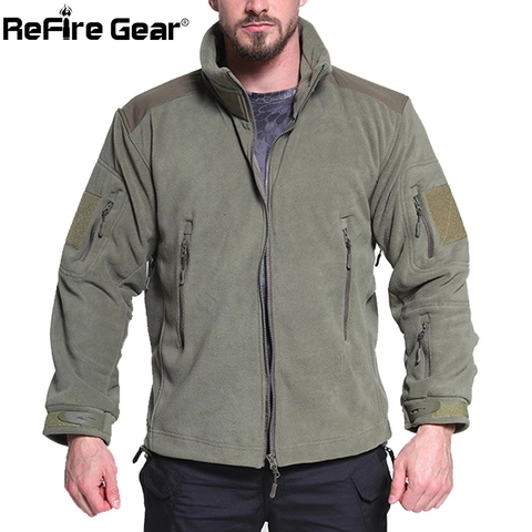 ReFire Gear Winter Military Jackets Men Thick Thermal Warm Fleece Tactical Jackets Casual Windproof Combat Army Airsoft Outwear ► Photo 1/6