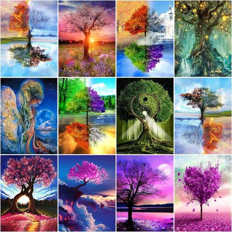 RUOPOTY 5D DIY Diamond Embroidery Sexy Tree Hobbies And Crafts Diamond Painting Landscape Cross Stitch Kit Home Decoration ► Photo 1/6