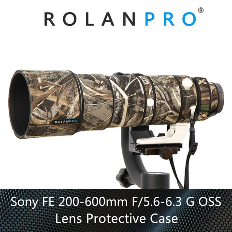 ROLANPRO Waterproof Lens Camouflage Coat Rain Cover for Sony FE 200-600mm F5.6-6.3 G OSS Lens Protective Case Nylon Guns Cloth ► Photo 1/6