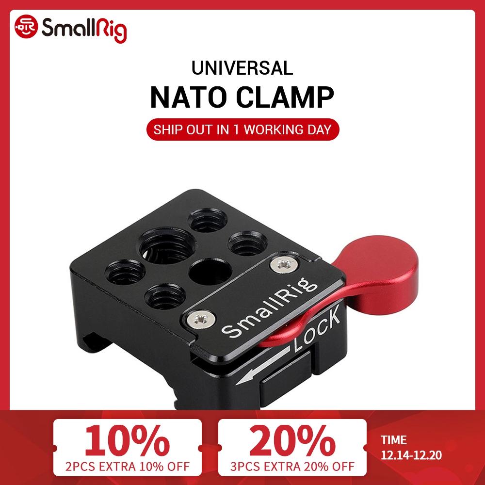 SmallRig NATO Clamp with a Red Locking Lever Allows to Mount a Cold Shoe Aluminum Material With 1/4 3/8 thread holes - 1885 ► Photo 1/6