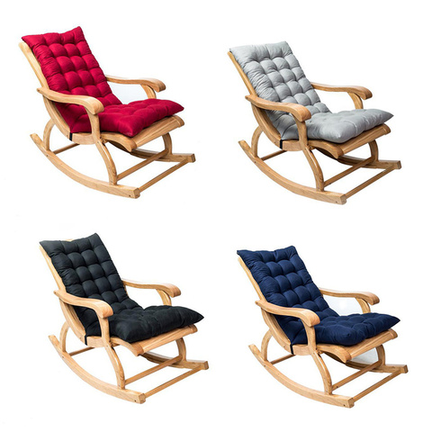 Solid Color Recliner Rocking Chair Cushion Outdoor Garden Backrest Rattan Chair Seat Cushion Soft Tatami Mat Modern Home Decor ► Photo 1/6