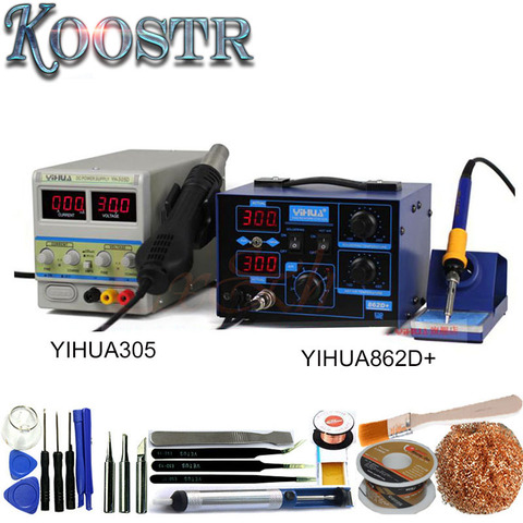 BGA Repairing System YIHUA 862D+ Soldering Station + YIHUA 305D 30V 5A Adjustable DC Power Supply ► Photo 1/6