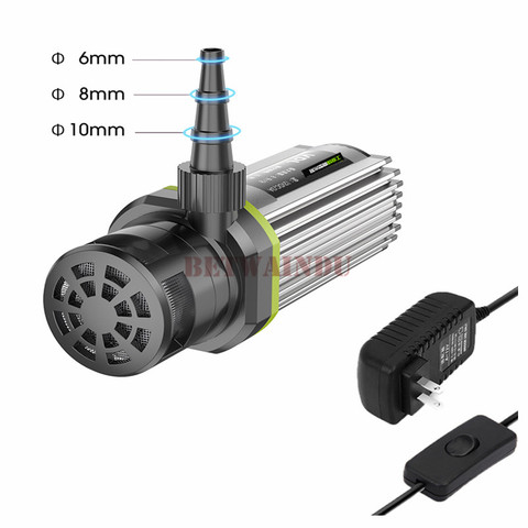 Mini Self-priming Water Pump 110V-240V with 15M Lift Max 480L/H Submersible Pump Professional for Sink Machine Cutting Machine ► Photo 1/5