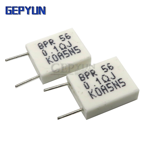 10pcs BPR56 5W 0.1 0.15 0.22 0.25 0.33 0.5 ohm Non-inductive Ceramic Cement Resistor 0.1R 0.15R 0.22R 0.25R 0.33R 0.5R Gepyun ► Photo 1/1