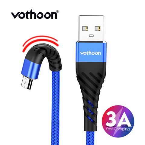 Vothoon Micro USB Cable Nylon Fast Charging USB Data Cable For Samsung Huawei Xiaomi LG Andriod Micro usb Mobile Phone Cables ► Photo 1/6