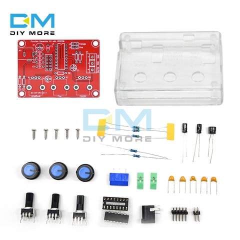 XR2206 Signal Generator Producer Function Generator Board DIY Kit Module Sine Triangle Square Output 1HZ-1MHZ + Case ► Photo 1/6