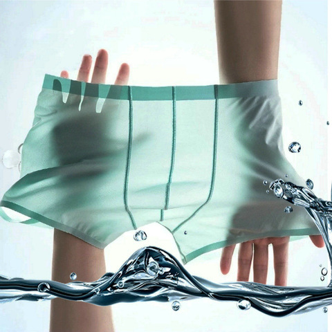 2/pcs/Lot  Men's Underwear Boxer Mesh Men's Ice Silk Ventilation Breathable Cool Men's Underwear Mesh Shorts ► Photo 1/6