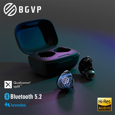 BGVP Q2s TWS QCC3040 Qualcomm Knowles Hifi Bluetooth 5.2 Wireless Headset Sports Music Binaural Earphones Detachable Cable ► Photo 1/6