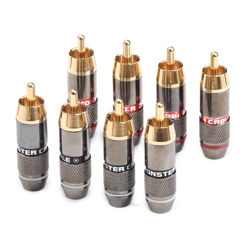 12Pcs Monster Banana Plug RCA Connector 6mm 24K Gold Plated Professional Speaker Audio Adapter Wire Connector RCA Male Plug ► Photo 1/6