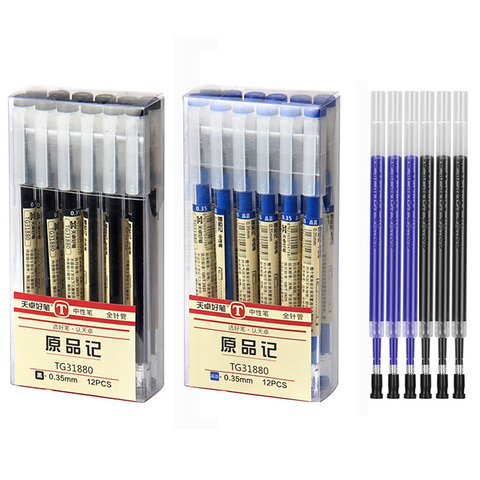 0.35mm Fine Gel Pen Blue/Black Ink Refills Rod for Handle Marker Pens School Gelpen Office Student Writing Drawing Stationery ► Photo 1/6