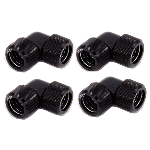 Bykski 4pcs/set Computer Water Cooling 90 Degree Fitting use for OD12mm/OD14mm/OD16mm Tubing Hand Compression Copper Fitting ► Photo 1/6