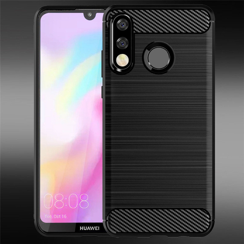 Brushed Texture Case For Huawei P40 Lite E P30 P20 Pro P30Lite P40Lite P10 Plus Carbon Fiber Shockproof Case Back Phone Cover ► Photo 1/6