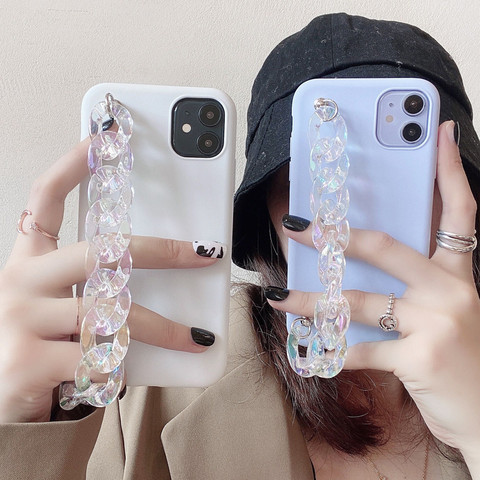 Crystal Bracelet Chain Case For Xiaomi Redmi Note 9S 9 S 8 9 Pro 8T 7 6 Pro 6A 7A 8A 9A 9C Silicone Cover on For Xiaomi POCO X3 ► Photo 1/6