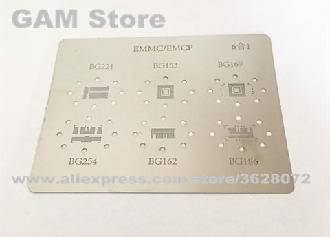 BGA221 153 169 254 162 186 eMMC EMCP BGA Stencil Reballing IC Pins Solder BGA Direct Heating Template G1139 ► Photo 1/1