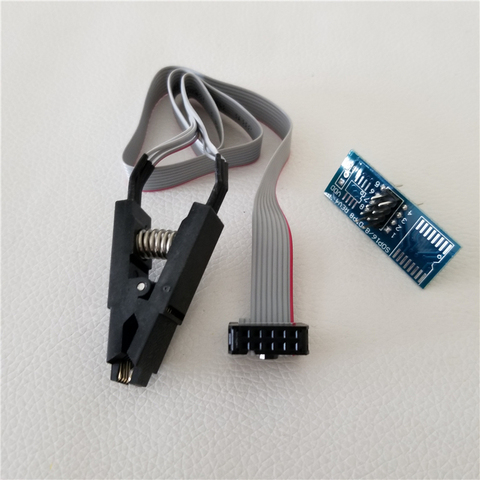 DASH Programmer Testing EEprom IC Clamp SOIC8 SOIC 8 SOP8 SOP Clip Cable Cord & Adapter For 24 93 25 26 Series Chip ► Photo 1/4