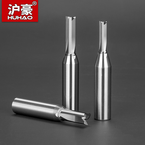 HUHAO 3 Flutes CNC Woodwroking Tool TCT Trimming Straight Milling Cutter Tungsten Steel Router Bit For MDF Plywood Chipboard ► Photo 1/6