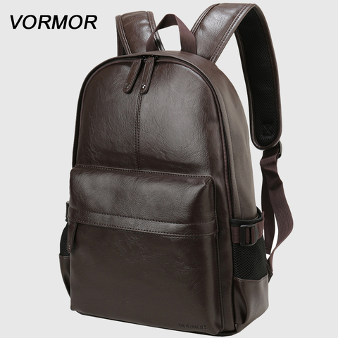 2022 VORMOR Brand waterproof 14 inch laptop backpack men leather backpacks for teenager Men Casual Daypacks mochila male ► Photo 1/6