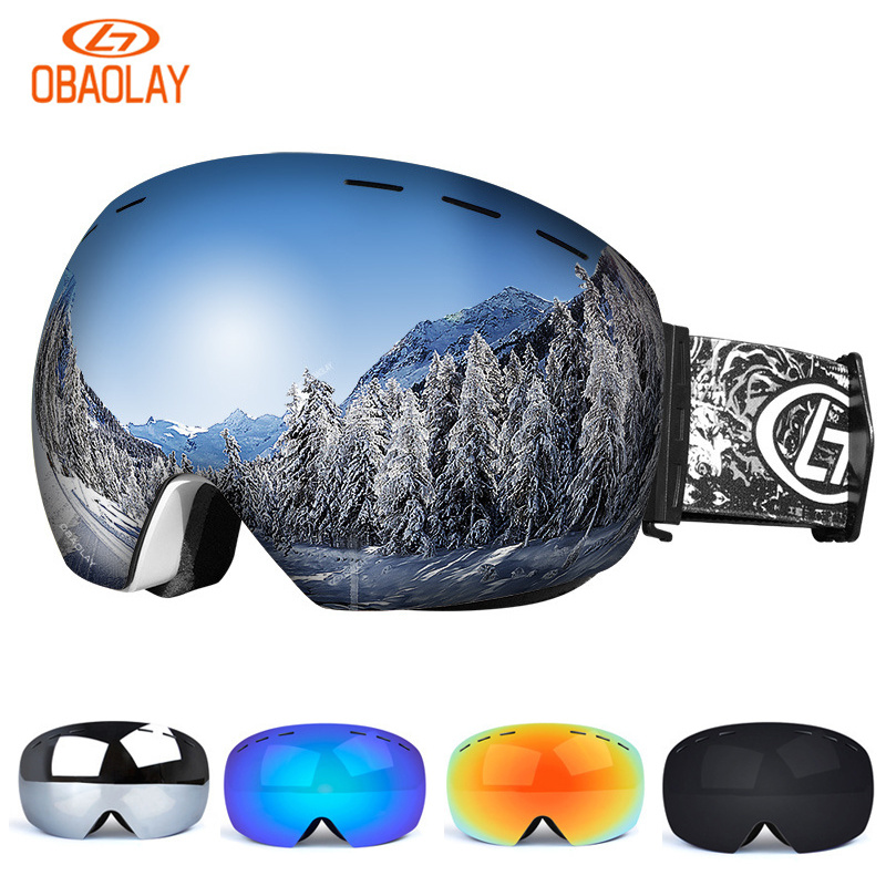 Snow Ski Goggles Windproof Anti Fog Helmet Eyewear UV Protection Sunglasses 