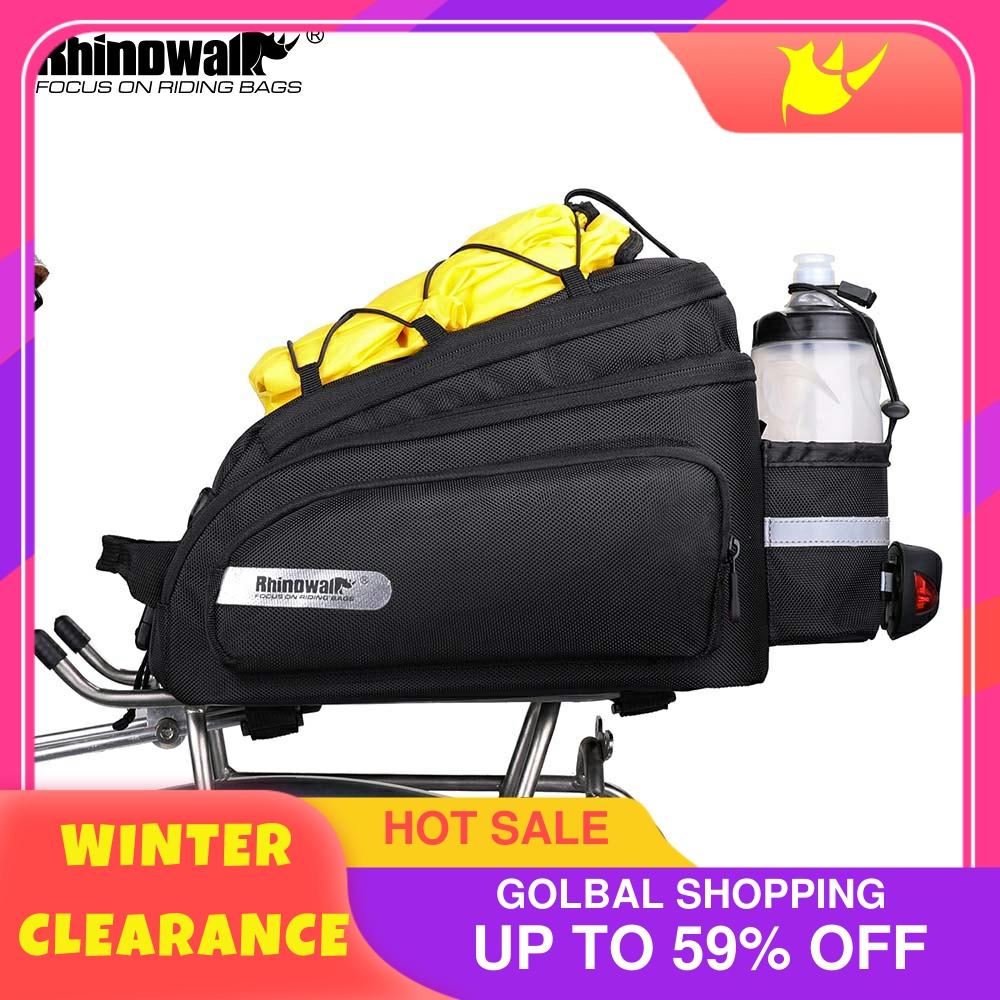 Rhinowalk Bicycle bag bike pannier bag rack rear trunk big capacity cycling bag  Trunk Tote Bag with Rain Cover ► Photo 1/6