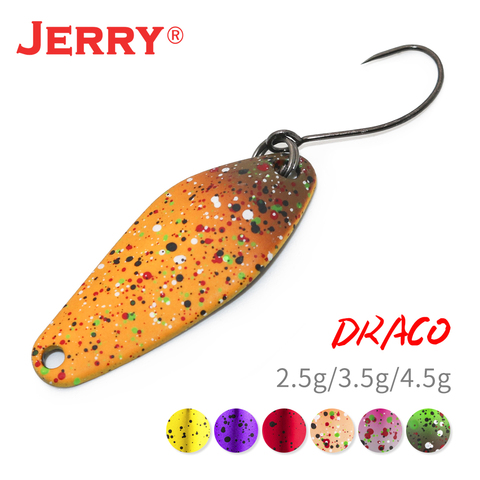 Jerry Draco micro fishing spoon trout lures UL UV colors