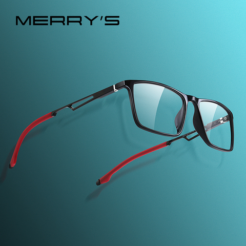 MERRYS DESIGN Men Sport Glasses Frame Myopia Prescription Eyeglasses Acetate Frame Aluminum Temple With Silicone Legs S2270 ► Photo 1/6