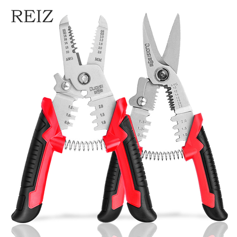 REIZ Pliers Wire Stripper Crimping Tool Cable Cutter Crimper Combination Cutting Crimp For Automatic Electricians Repair Tools ► Photo 1/6