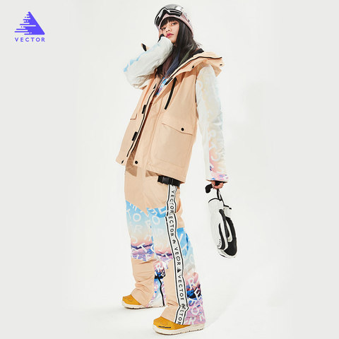 Women's Winter Hooded Parka Outdoor Sports Snowboard Ski Jumpsuit