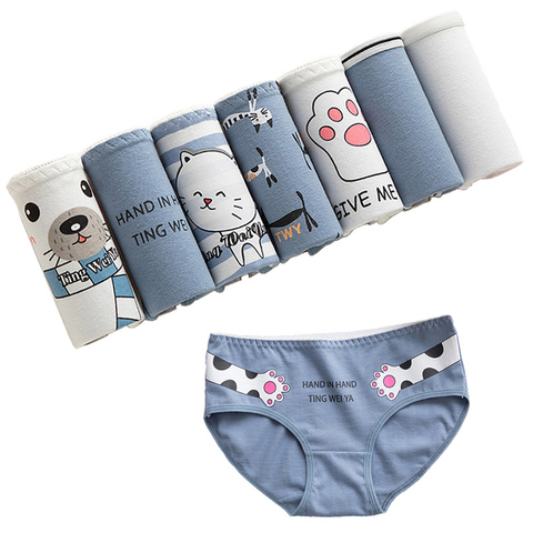 7Pcs/lot Panties Women Underwear Briefs Sexy Cotton Panties Lingeries Cueca Calcinhas Underpant Girls Cute Panty Ladies S-XXL ► Photo 1/6