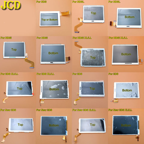 JCD Top Bottom / Upper Lower LCD Screen Display For Nintend DS Lite For NDSL/NDS for NDSi for New 3DS XL LL ► Photo 1/6