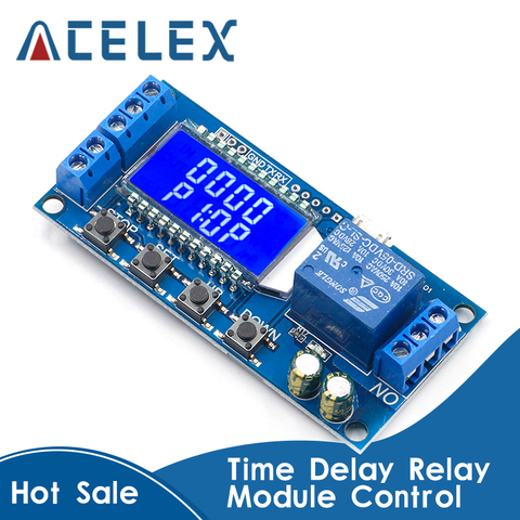 6-30V Micro USB Digital LCD Display Time Delay Relay Module Control Timer Switch Trigger Cycle Module XY-LJ02 ► Photo 1/6